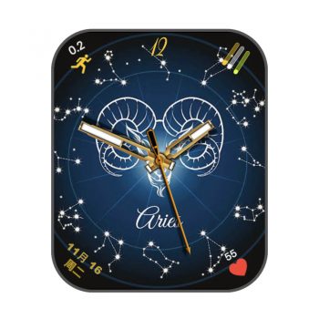 十二星座十二星宿白羊蓝色表盘.clock