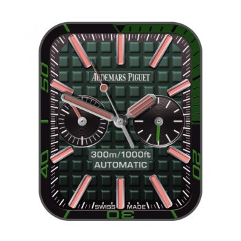 爱彼Audemars Piguet渐变绿粉色刻度表盘.clock