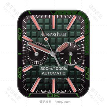 爱彼Audemars Piguet渐变绿粉色刻度表盘.clock