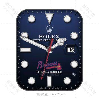 劳力士ROLEX深蓝Atlanta Braves表盘.clock