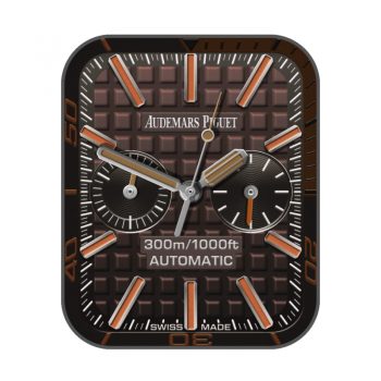 爱彼Audemars Piguet暗红方格表盘.clock