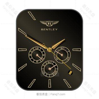 bentley宾利黑色玫瑰金表盘.clock