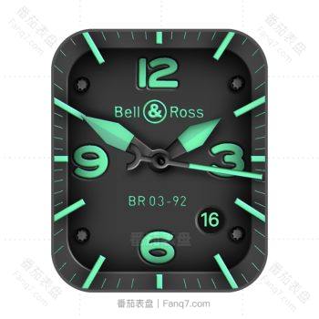 bell & ross 柏莱士黑绿表盘.clock