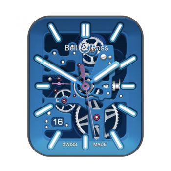 bell & ross 柏莱士冰蓝机械表盘.clock