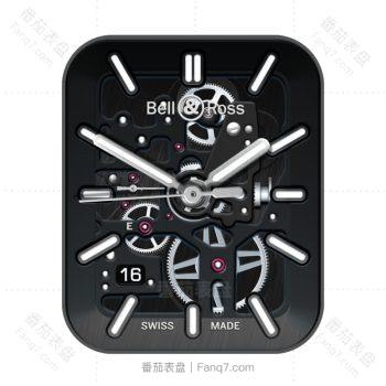 bell & ross 柏莱士黑色机械表盘.clock