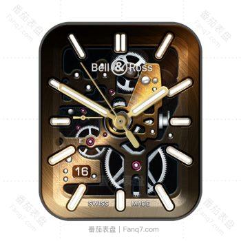 bell & ross 柏莱士古铜色机械表盘.clock
