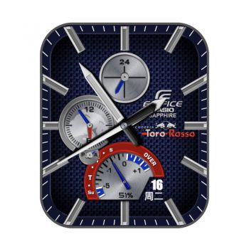 卡西欧CASIOG深蓝麻绳三盘表盘.clock