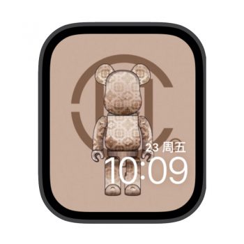 logo印花棕色暴力熊苹果iwatch壁纸表盘.watchface