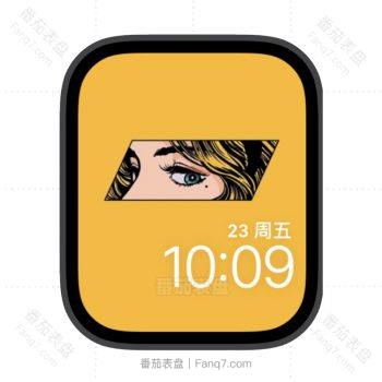 金发少女的眼神苹果iwatch壁纸表盘.watchface