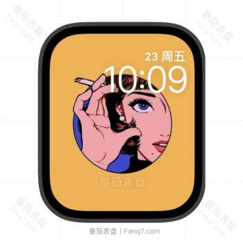 香烟少女的手部动作苹果iwatch壁纸表盘.watchface