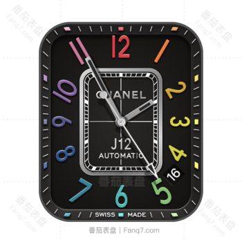 CHANEL香奈儿黑色多彩刻度表盘.clock