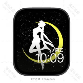 魔卡少女樱星空月亮苹果iwatch壁纸表盘.watchface