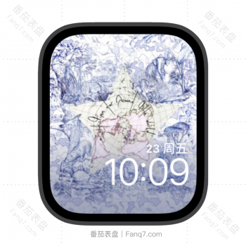 dior迪奥世界白描地图苹果iwatch壁纸表盘.watchface