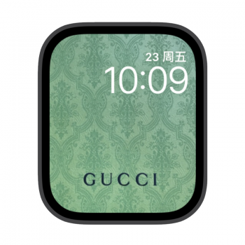 GUCCI古驰浅绿印花苹果iwatch壁纸表盘.watchface