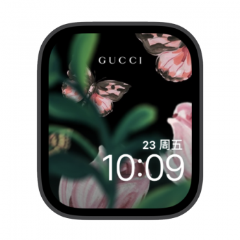 GUCCI古驰花蛇插画苹果iwatch壁纸表盘.watchface