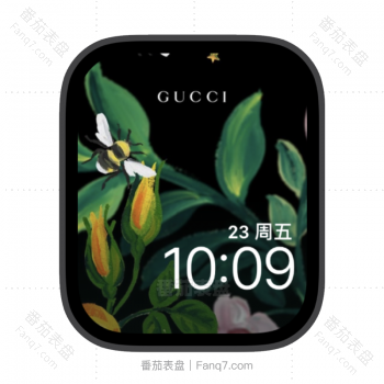 GUCCI古驰花蛇插画苹果iwatch壁纸表盘.watchface