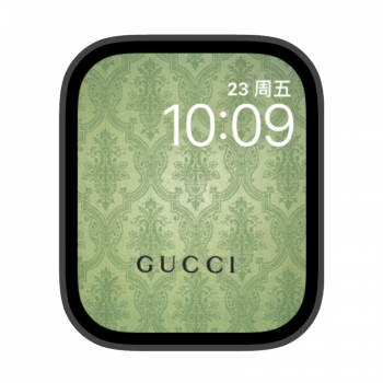 GUCCI古驰浅绿印花苹果iwatch壁纸表盘.watchface