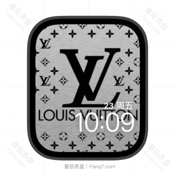 LV LOGO印花灰白苹果iwatch壁纸表盘.watchface
