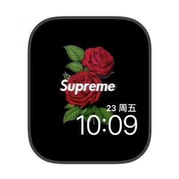 Supreme玫瑰花苹果iwatch壁纸表盘.watchface