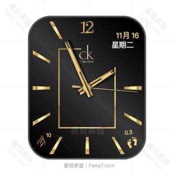 Calvin Klein卡尔文·克莱恩黑金简约表盘.clock