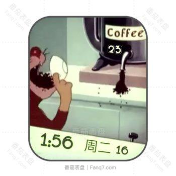 猫和老鼠猫喝咖啡动态表盘.clock