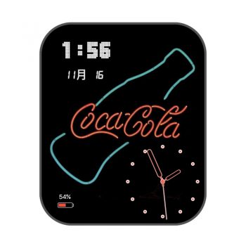 可口可乐Coca-Cola黑色logo表盘.clock