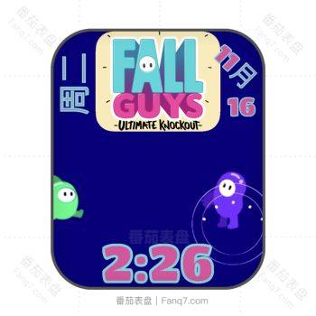 Fall Guys糖豆人深蓝色动态表盘.clock