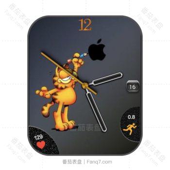 Garfield 加菲猫黑色表盘.clock