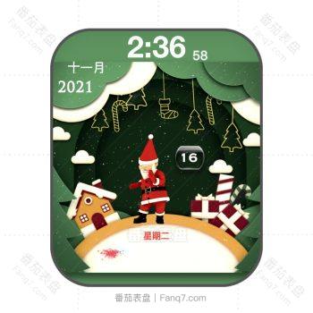 圣诞主题卡通圣诞老人动态表盘.clock
