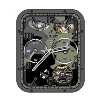 HUBLTO宇舶黑绿地图表盘.clock