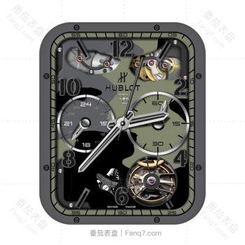 HUBLTO宇舶黑绿地图表盘.clock