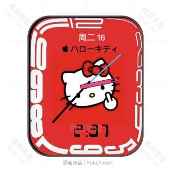 watch S7独占Continuum红色KT猫表盘.clock