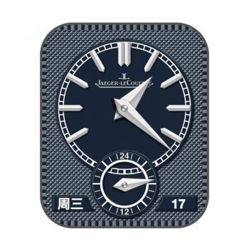 积家 Jaeger-LeCoulltre蓝色方块表盘.clock