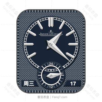 积家 Jaeger-LeCoulltre蓝色方块表盘.clock