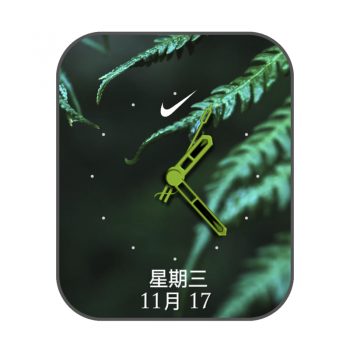 绿色水滴nike耐克表盘.clock