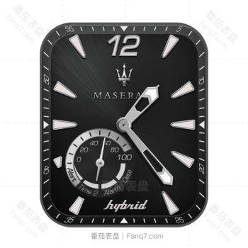 玛莎拉蒂Maserati高级黑简约表盘.clock