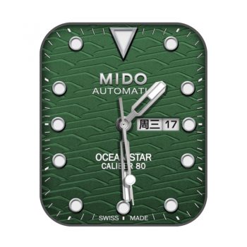 MIDO美度绿色绿水鬼表盘.clock