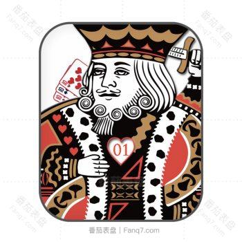 MrJonessKingByAH扑克牌10人物表盘.colck