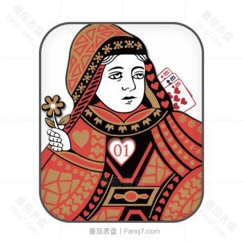 MrJonessKingByAH扑克牌10人物表盘.colck