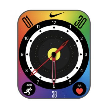 nike耐克橙紫黑圈表盘.clock