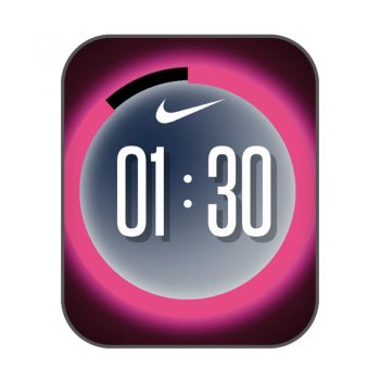 nike耐克玫红渐变表盘.clock