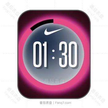 nike耐克玫红渐变表盘.clock