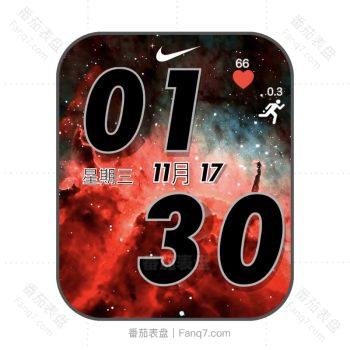 nike耐克火焰渐变表盘.clock