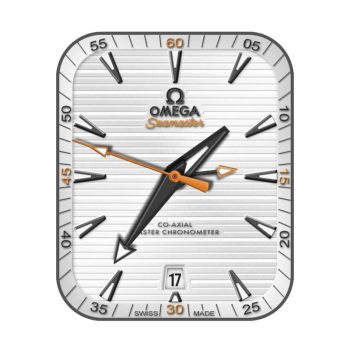 OMEGA 欧米茄珍珠白横条表盘.clock