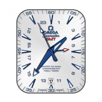 OMEGA 欧米茄珍珠白蓝色刻度表盘.clock