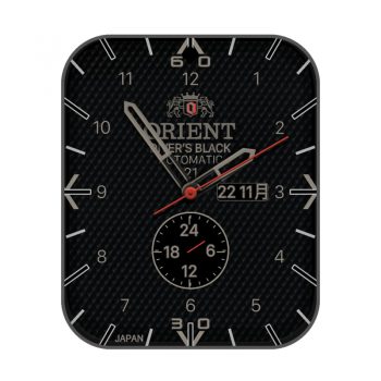 Orient东方双狮黑色简约表盘.clock