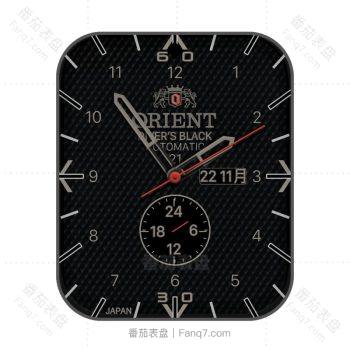 Orient东方双狮黑色简约表盘.clock