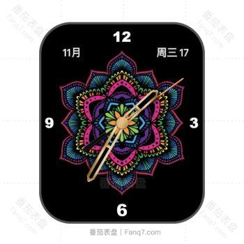 万花筒黑色多彩表盘.clock