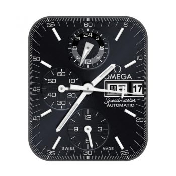 OMEGA 欧米茄深黑色三盘表盘.clock