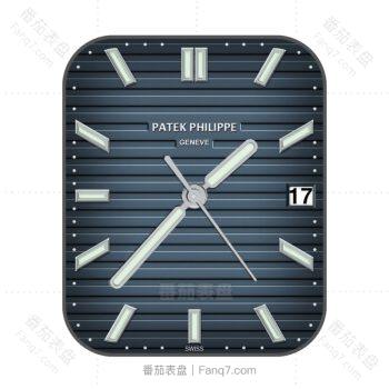 partek philippe百达翡丽蓝色条纹表盘.clock